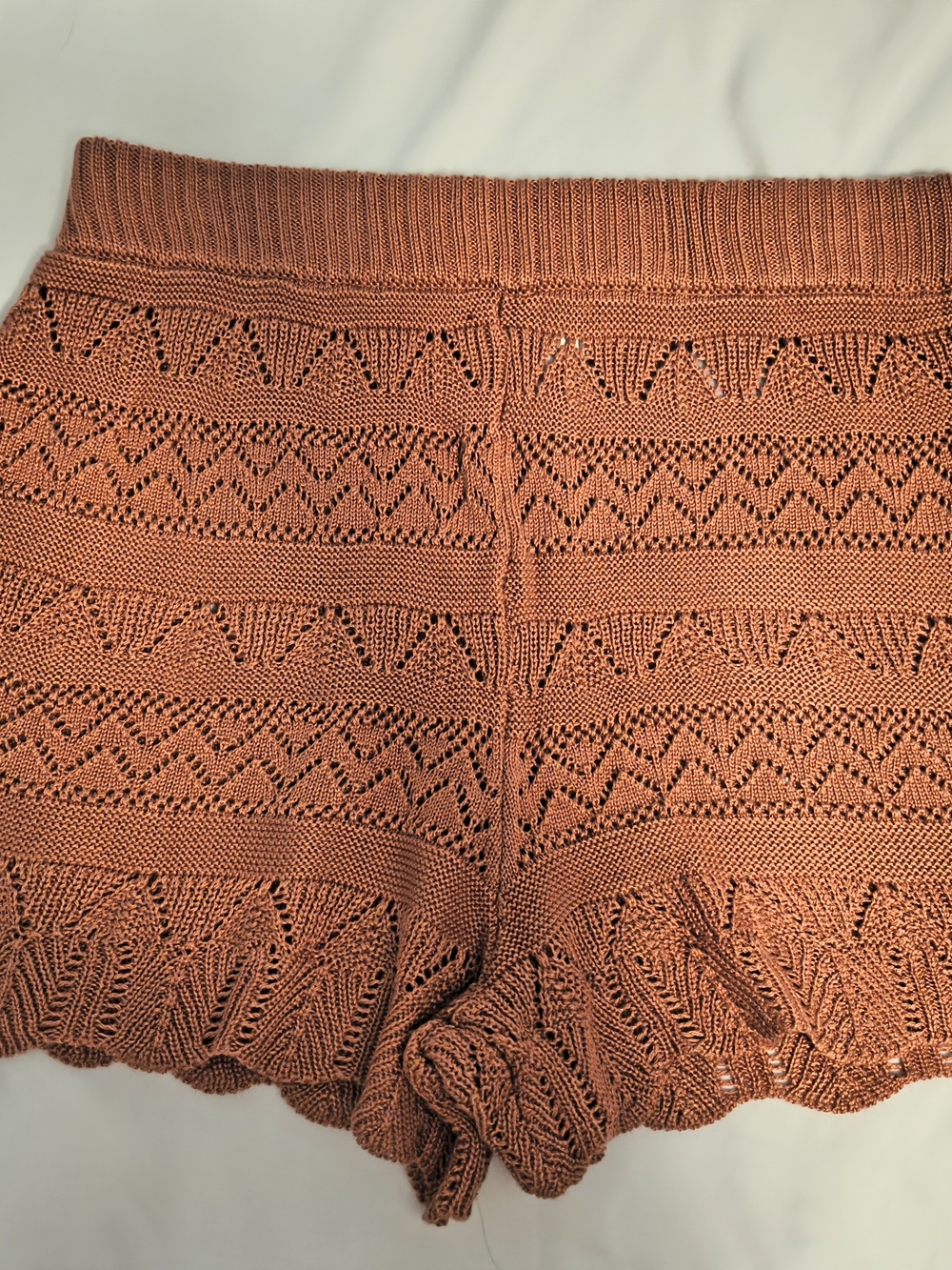 No Boundaries Mauve Knit 2-Piece Set Sleeveless Scoop Neck Top & Shorts Large - Picture 5 of 6
